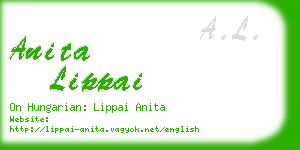 anita lippai business card